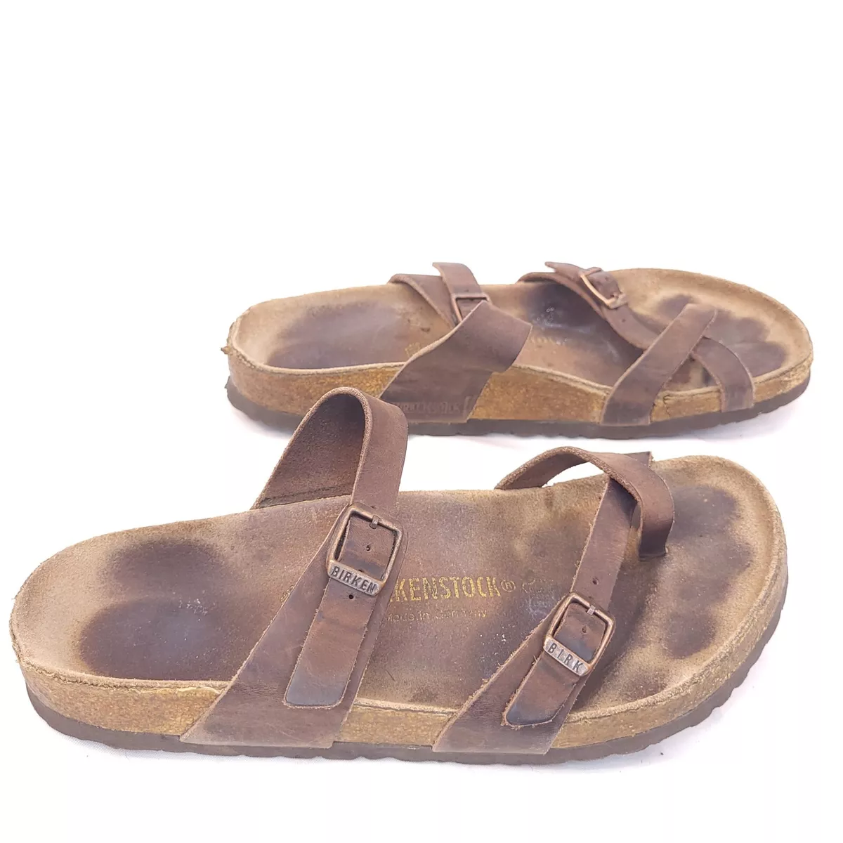 Birkenstock Betula Sandals Brown Strappy Flip Flops Slip On Shoes