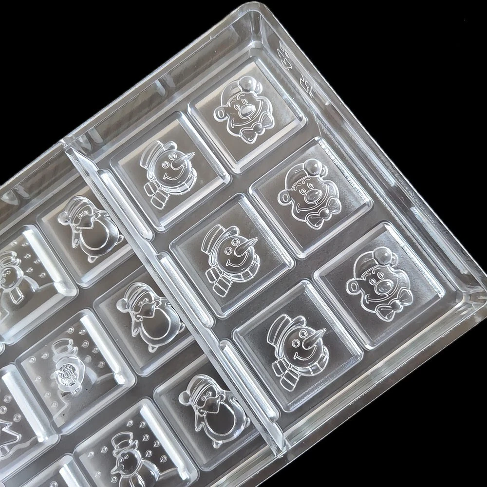 Schneemann kleiner Baum Weihnachten Polycarbonat Schokoladenform Schokoladenform