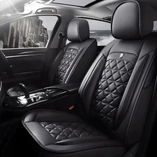 Universal Leather Car Front Rear 5 Seat Cover Full Protector For SUV Sedan Truck