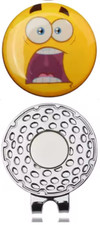 Golf Hat Clips 2 Golf Ball Marker Magnetic Golf Clips Oh No Emoji