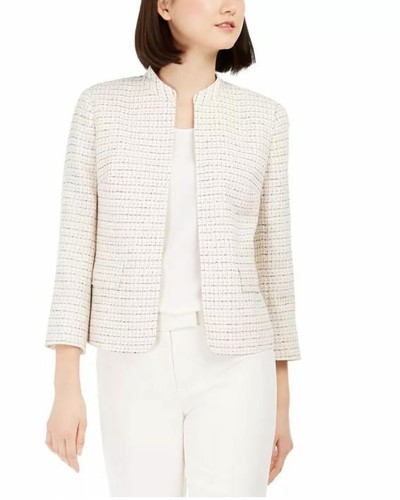 open front tweed jacket