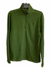 The North Face Pullover Fleece 1/4 Zip Men's Size S Jacket Base Layer Green