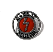 Marilyn Manson 'Shock Symbol' Heavy Metal Band Enamel Lapel Pin Metal Brooch Pin