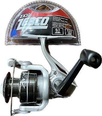 NEW ZEBCO ZX30 Spinning Reel 5.3:1 Ratio 6 + 1 BB Aluminum Spool CLAM PACK  