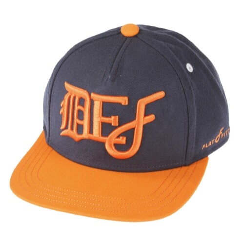 Кепка Flat Fitty DEF Snapback темно-синийоранжевый один размер 1690₽