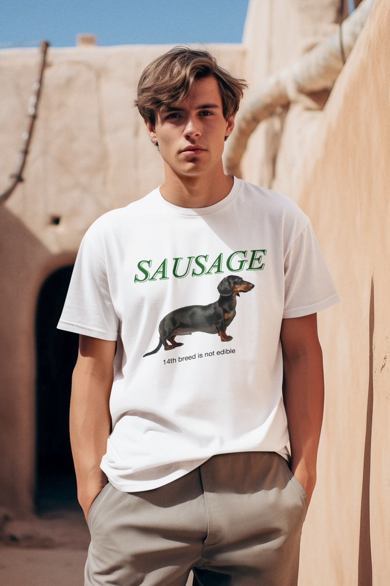 Dachshund Dog Sausage 14th breed is not edible T shirt - %100