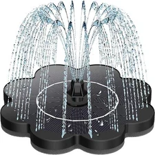 SZMP Solar Water Fountain with Flower Pattern No Battery,Faster Conversion Solar
