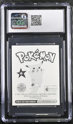 CGC 10 GEM MINT Pikachu S6 Merlin Series 1 Holographic Sticker