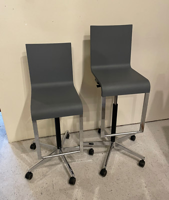 Pair of Adjustable Hydraulic Bar or Drafting Stools | Maarten Van Severen Vitra