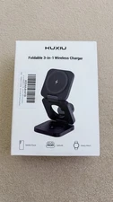 KuXiu X55 Magnetic Foldable Wireless Charger 3-in-1 Black (Galaxy Watch Only)