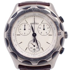 GUCCI 50.000/50.500 Qz White Dial Stainless Steel Men's Watch