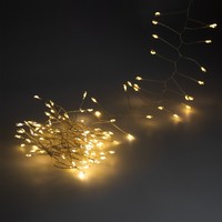 Draht Lichterkette Warm Weiß Timer 160 Led - Weihnachten Garten Deko Beleuchtung