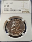 1961 50c Franklin Silver Proof Half Dollar NGC PF67