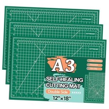 Self Healing Cutting Mats - 12x18 Inch Fabric Cutting Mats for Crafts - 3 Pack