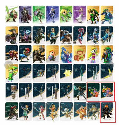 48pcs BOTW TOTK Zelda Tears of the Kingdom Mini NFC Cards for Switch 1 2 /Wii U