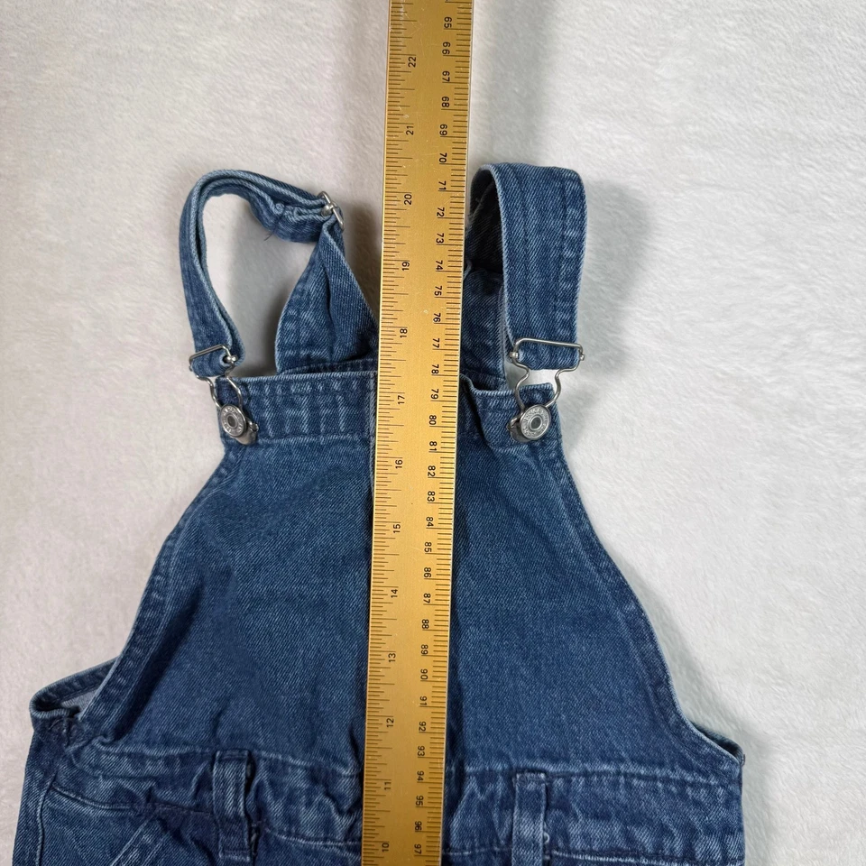 Kids Jessica Simpson Denim Blue Jean Pinafore Dress Overalls Distressed Size 6 - Image 3 of 4