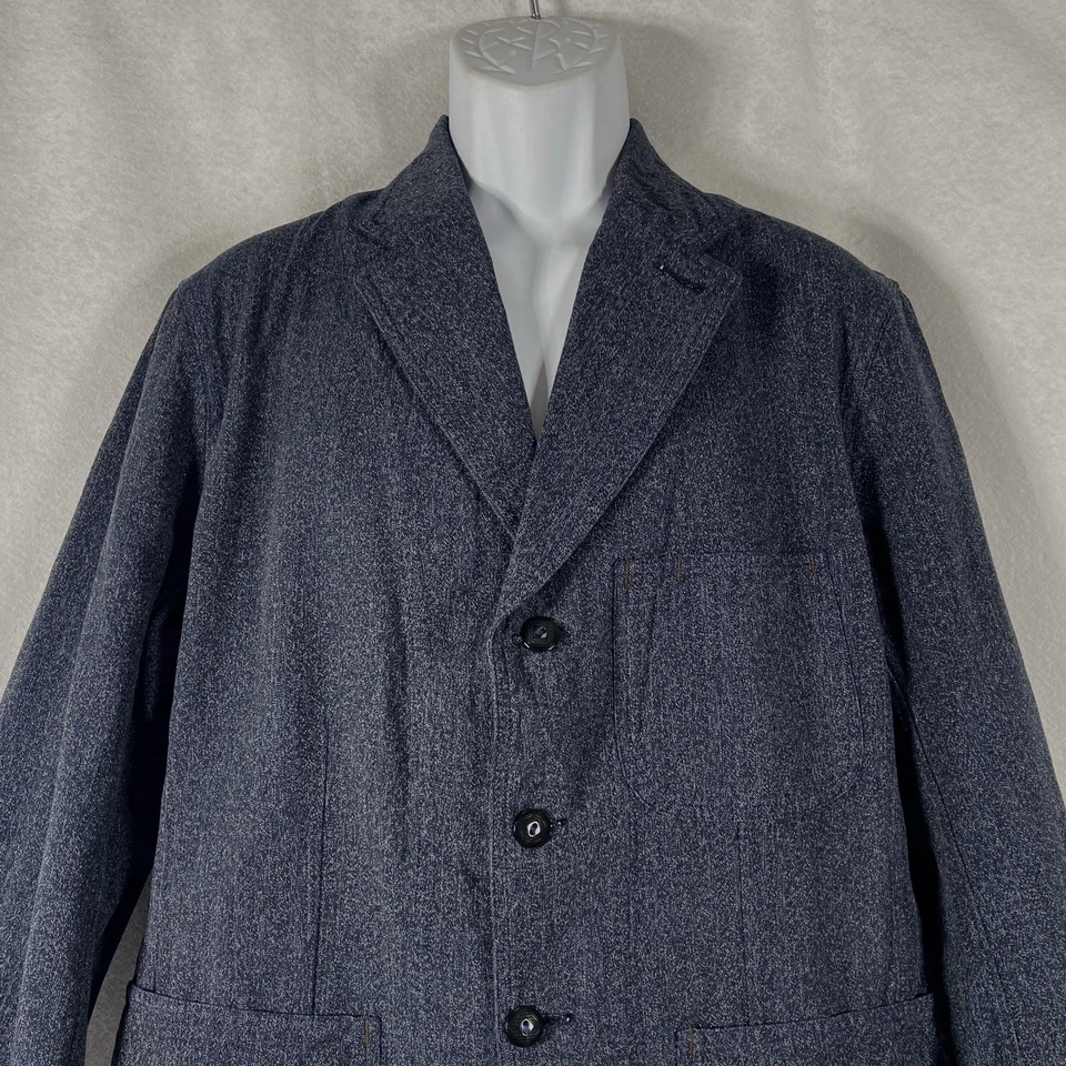 Chaqueta De Colección RRL Ralph Lauren Para Hombres L Azul Blazer Denim Blazer Funciona Calce Pequeño M Foto 2 de 4