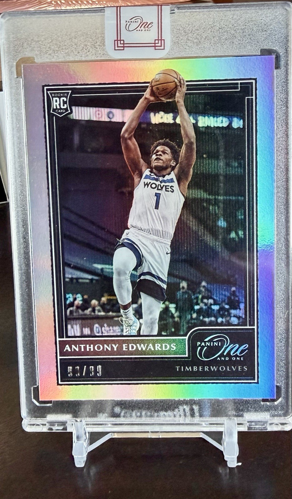 2020 Panini One and One Anthony Edwards Rookie Card RC #138 /99 Silver Prizm