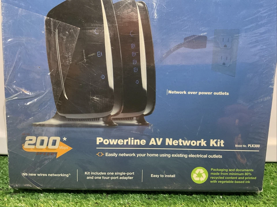 Cisco Linksys PLK300 200Mbps Powerline AV Network Kit Brand New Sealed - Image 2 of 4