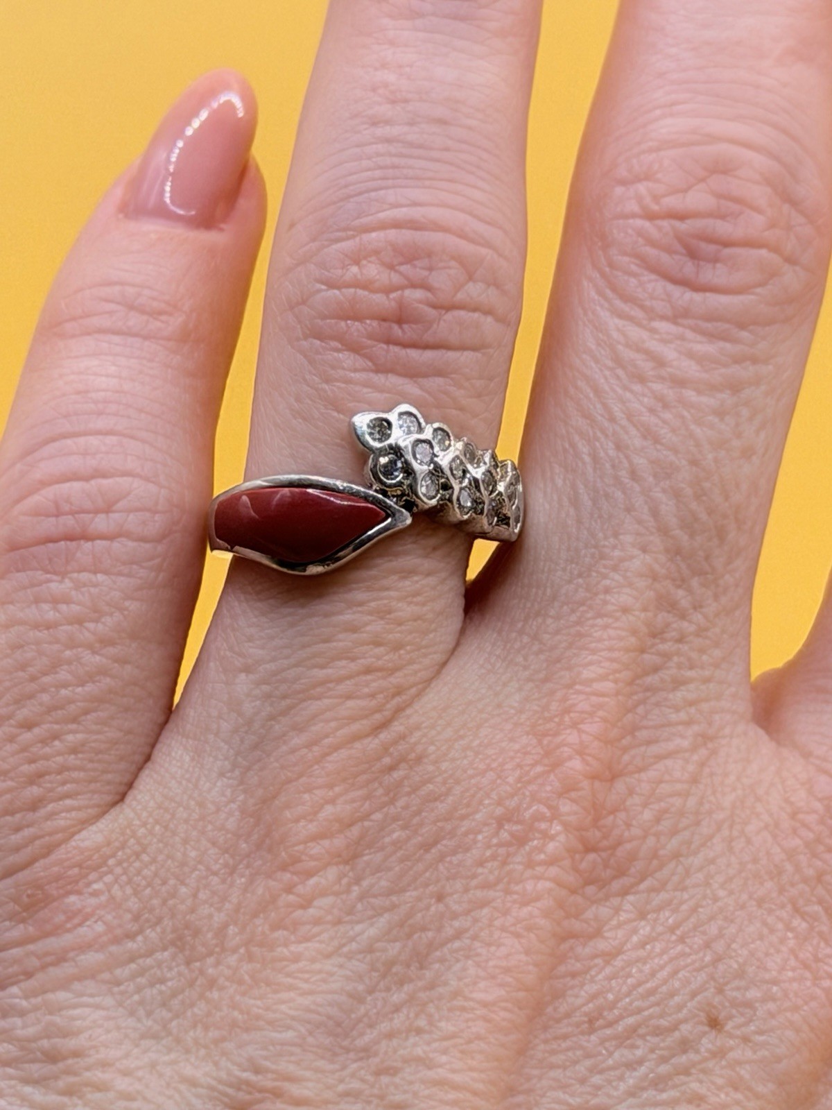 Vintage silver ring, 1990s, size M, Made In Ukraine 🇺🇦 #20 image 4
