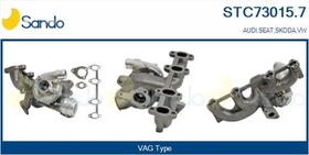 Turbolader, Ladeluftrohr STC73015.7 SANDO für Audi Seat Skoda VW