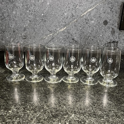 Air Canada Airlines Brandy Snifter Glass - Frosted Logo, Lot 6, Maple Leaf Glass