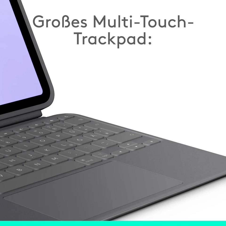 Logitech Combo Touch Tastatur-Case Grafit für iPad Pro 11" (M4/M5) DE-Layout - Bild 4 von 4