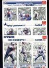 1993 GameDay 93 Dallas Cowboys McDonald's Card Complete Set Sheet A B C