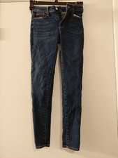 Girls Juniors Size 12 Old Navy Dark Wash Stretch Denim Skinny Jeans EUC