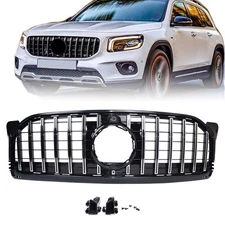 Chrome GT Style Grill Front Grille For Mercedes X247 W247 GLB GLB250 2020-2023