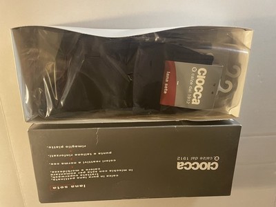 Ciocca Men s Wool Silk  Socks 5 Pair In Box New 13 Black