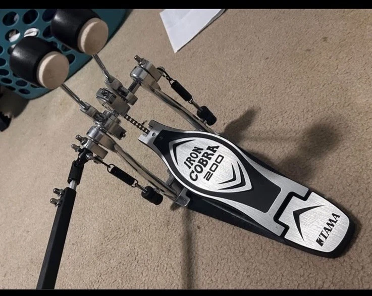 TAMA Iron Cobra 200 Series с оригинальным руководством по эксплуатации и 2 нашивками эквалайзера Evans - Изображение 3 из 4