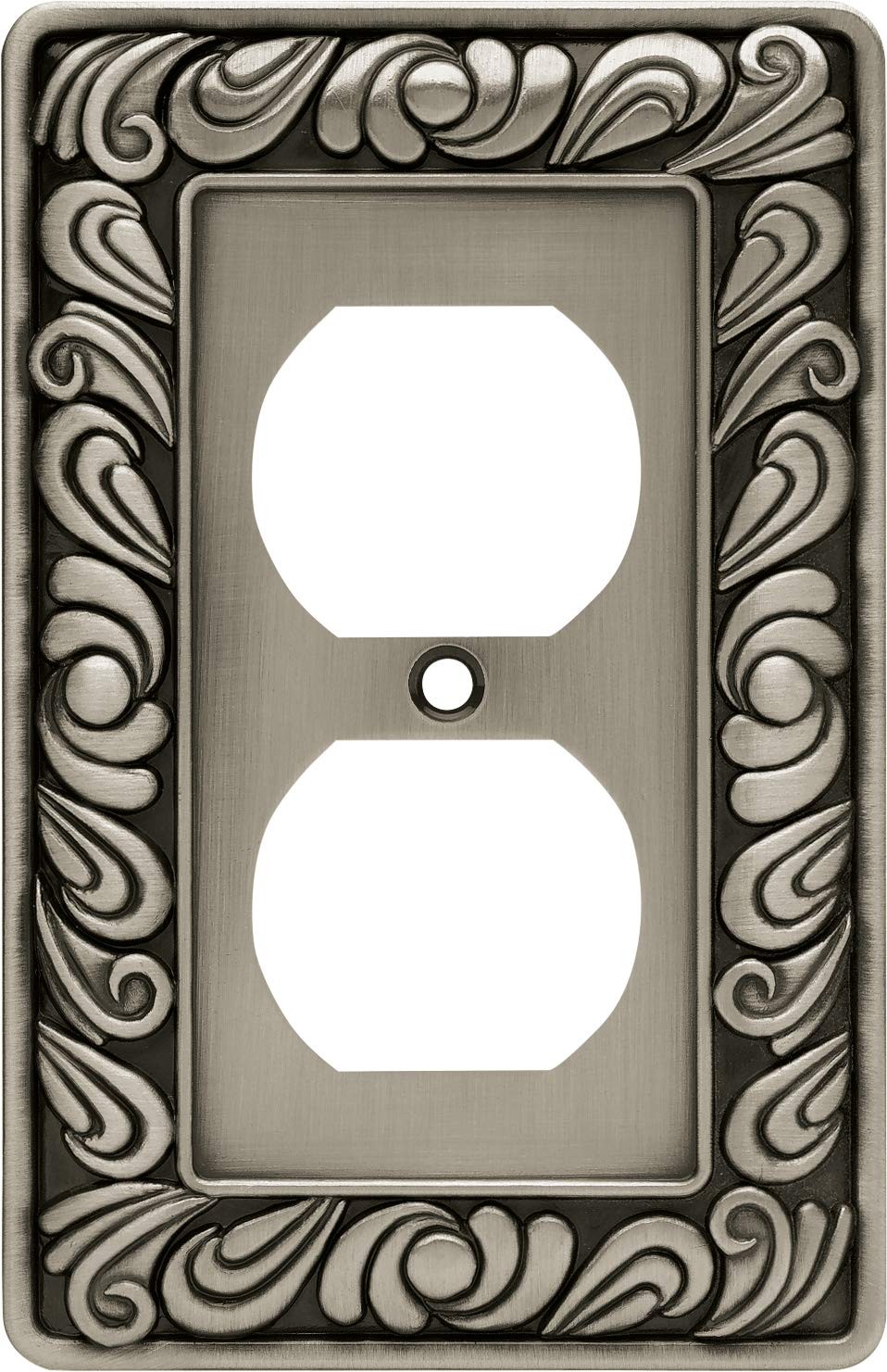 Franklin Brass Paisley Wall Plate, Brushed Satin 1 Pack, Pew
