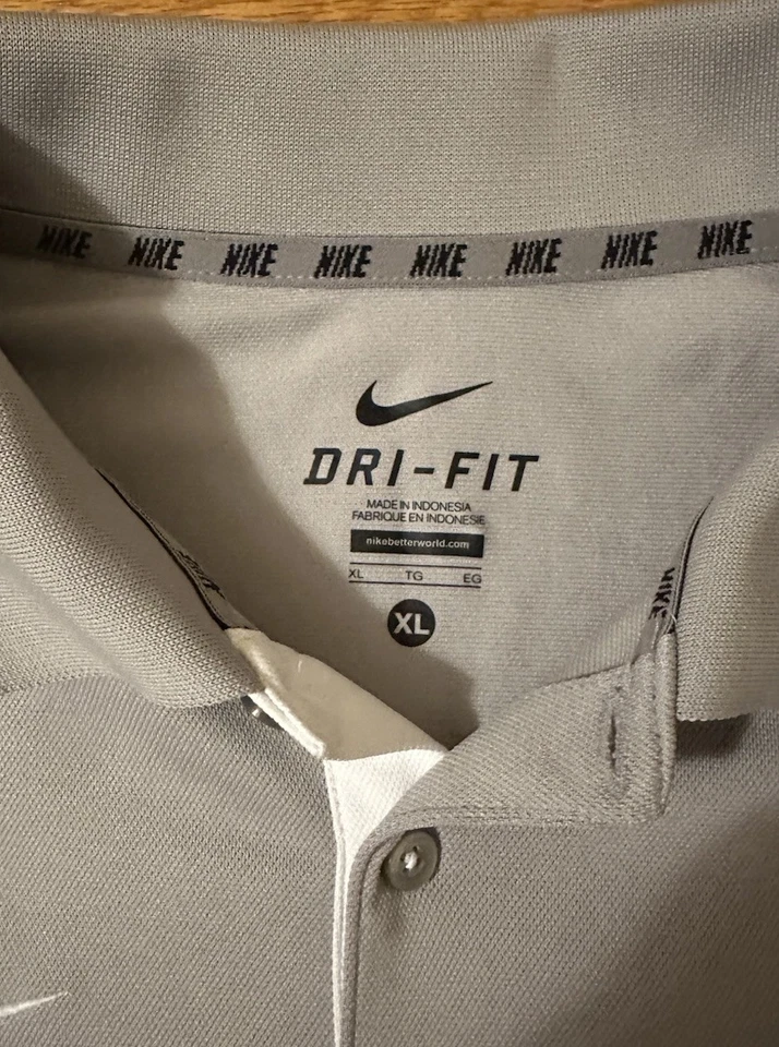 Nike Dri-Fit Golf Polo Ohio State Hombres Ropa Activa XL Gris y Blanco Nuevo Foto 4 de 4