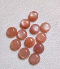 Natural Peach Moonstone Round Cabochon 3mm to 12mm Loose Gemstone