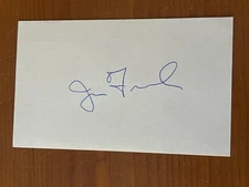 JIM FRENCH (1965) autographed 3 x 5 index card MLB Guaranteed to Pass
