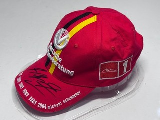 Michael Schumacher signed MSM Ferrari F1 Schumacher Collection Cap with COA