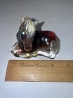 Vintage FENTON S. Waters Hand Painted Plum Opalescent Foal Horse Figurine