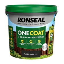 Ronseal 5 Litre Tudor Black Oak One Coat Fence Life Quick Dry Garden Shed Paint