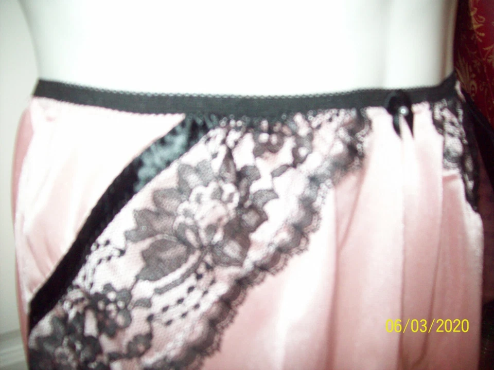 G1N без ярлыков розовый черный нейлона трико Bloomer SISSY трусики мужчин женщин 3044 - Изображение 2 из 3