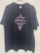 2011 Hot Leathers Mens XL Milwaukee Pinstripes Art Shirt Retro Biker Y2K Black