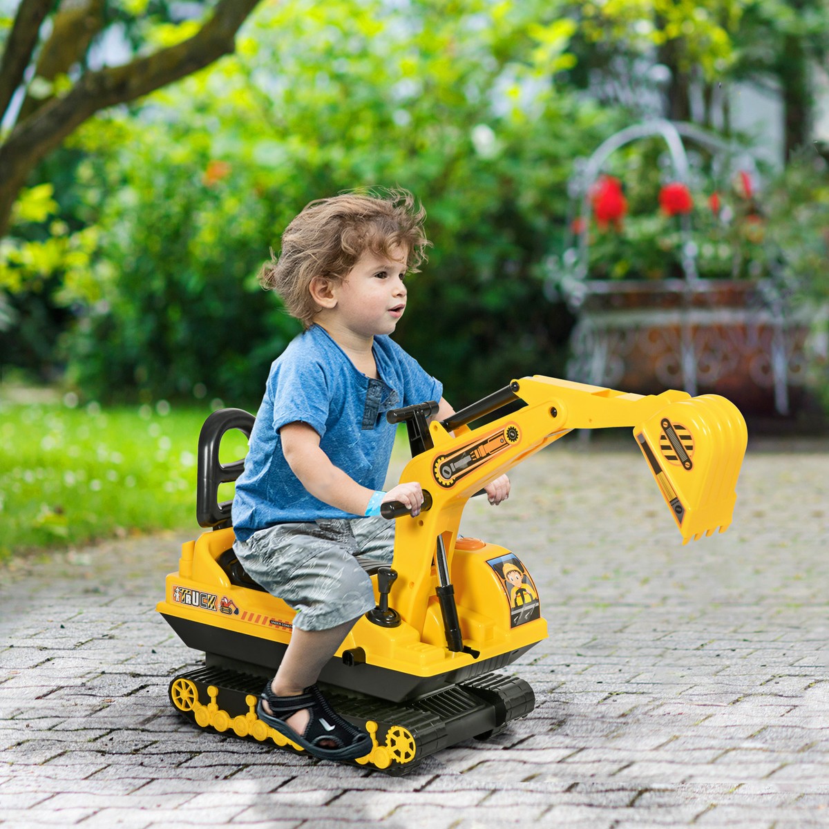 Ride On Excavator Toy Tractors Digger Walker Construction Ride On Excavator Toy Tractors Digger Walker Construction