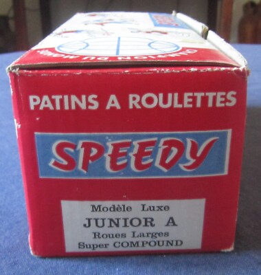 Ancienne Paire De Patins à Roulettes Speedy – Avec Boîte Et Notice – Vintage