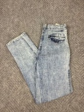 Vintage Jordache Jeans Standard Equipment Women's Size 28x34 Acid Wash NOS