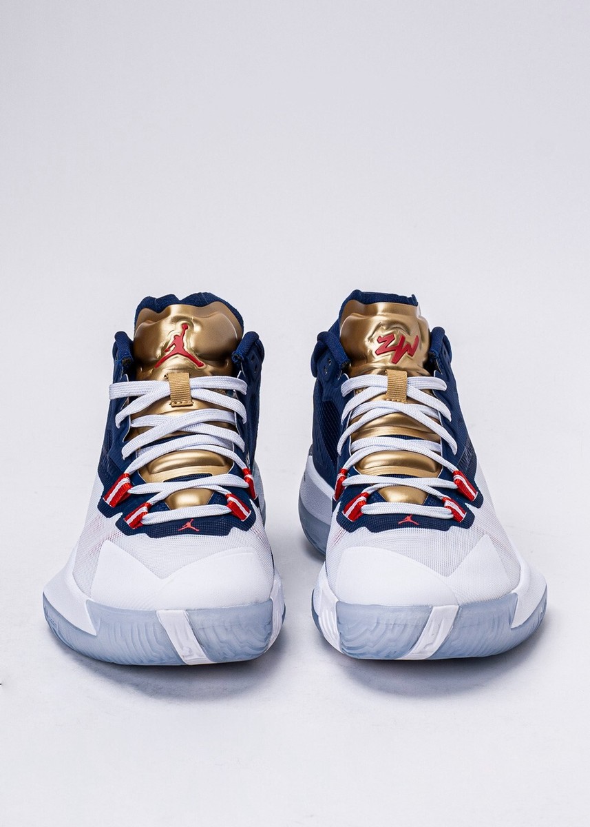 NIKE ZION1 PF 新品未使用 28.5 白×紺×金×赤 Nike Air Jordan Zion 1 USA Olympic Gold White Blue Red DA3130-401
