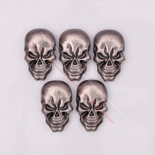 10X Heavy Duty Antique Biker Skull Skeleton Head Leathercraft Accessories Concho