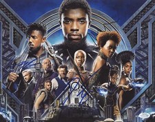 Michael B. Jordan, Martin Freeman & Danai Gurira "Black Panther" SIGNED Photo
