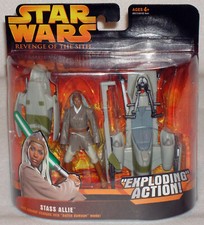 STAR WARS REVENGE OF THE SITH STASS ALLIE WITH BARC SPEEDER "EXPLODING ACTION" 