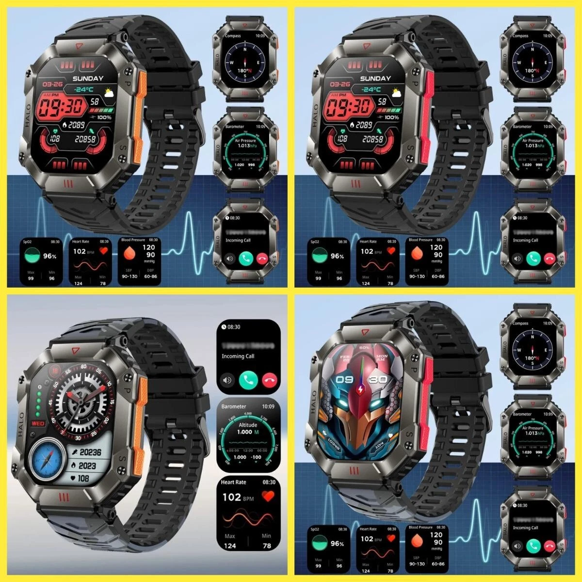Smartwatch altimeter cheap barometer