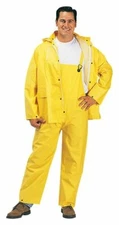 Liberty PVC/Polyester 2-Ply 3-Piece Protective Rainsuit with Detachable Hood 2XL